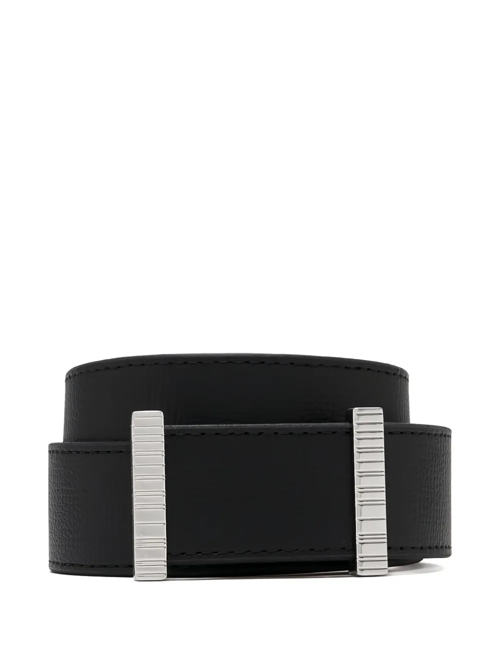 

Кожаный ремень с ребристой пряжкой Paul Smith, черный