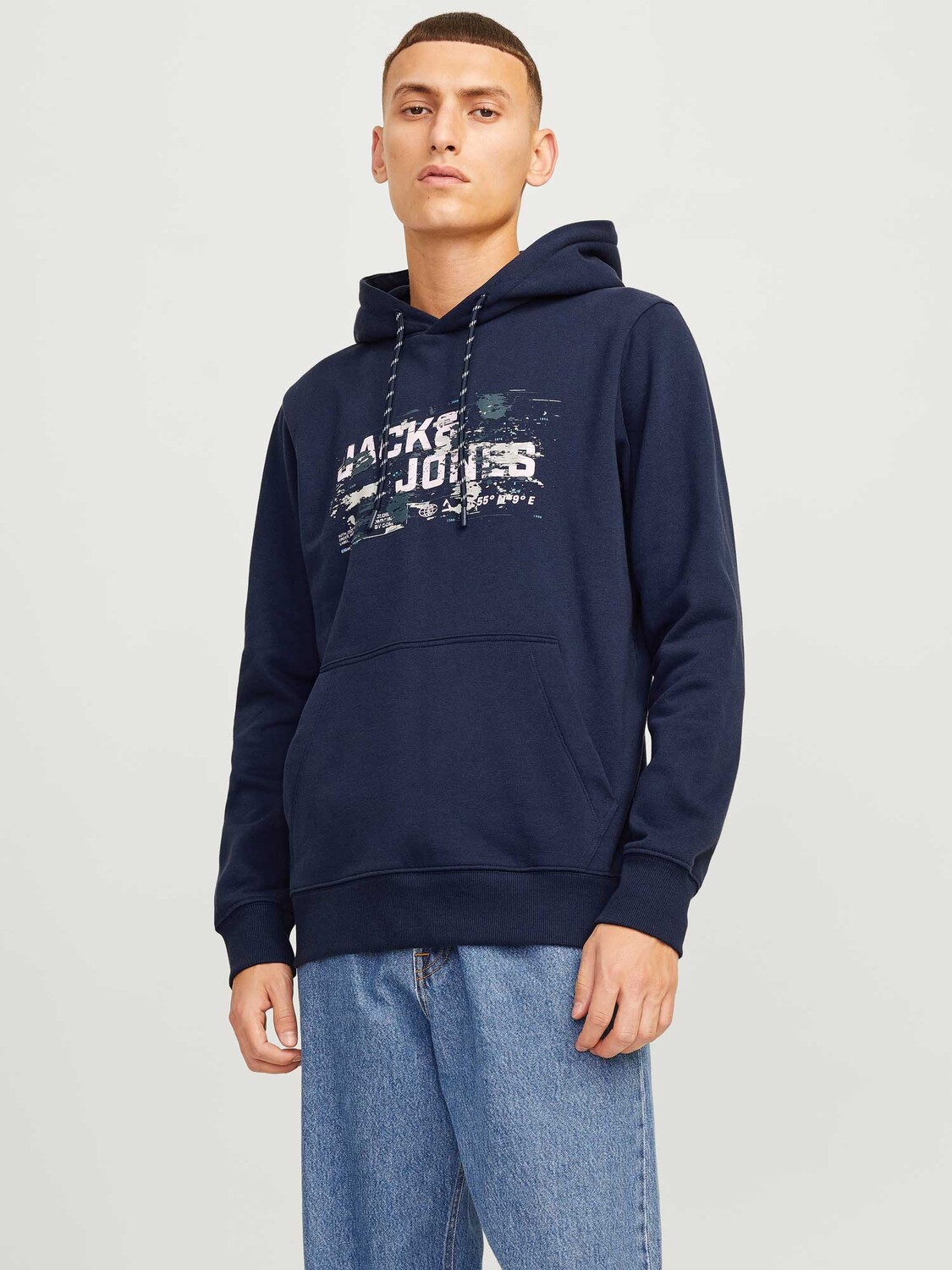 

Толстовка Jack & Jones JCOOUTDOOR LOGO SWEAT HOOD SN, синий