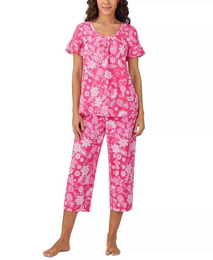 

Женский короткий комплект пижамы с короткими рукавами Cuddl Duds, белый
