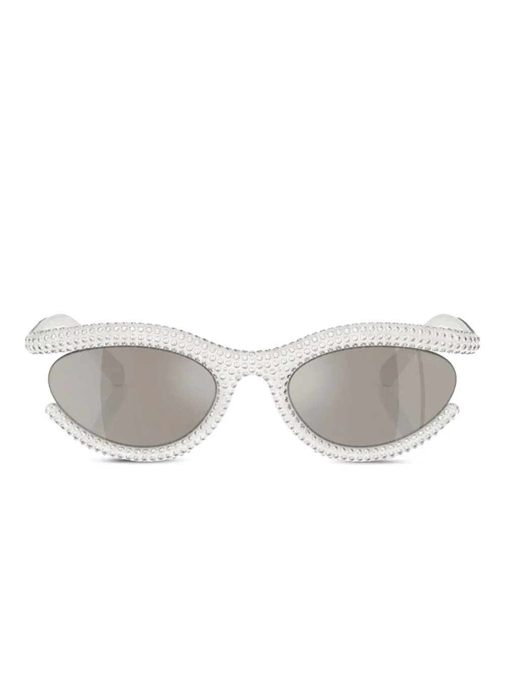 

Солнцезащитные очки, украшенные кристаллами Swarovski Eyewear, белый