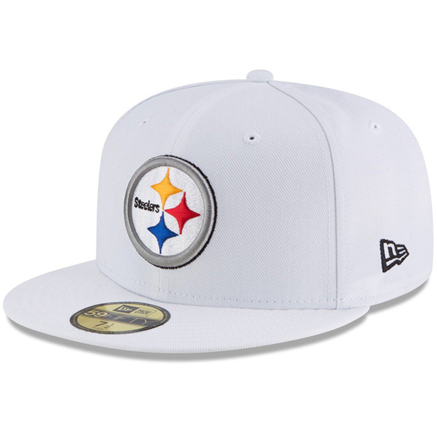 

Мужская приталенная кепка New Era White Pittsburgh Steelers Omaha 59FIFTY белого цвета