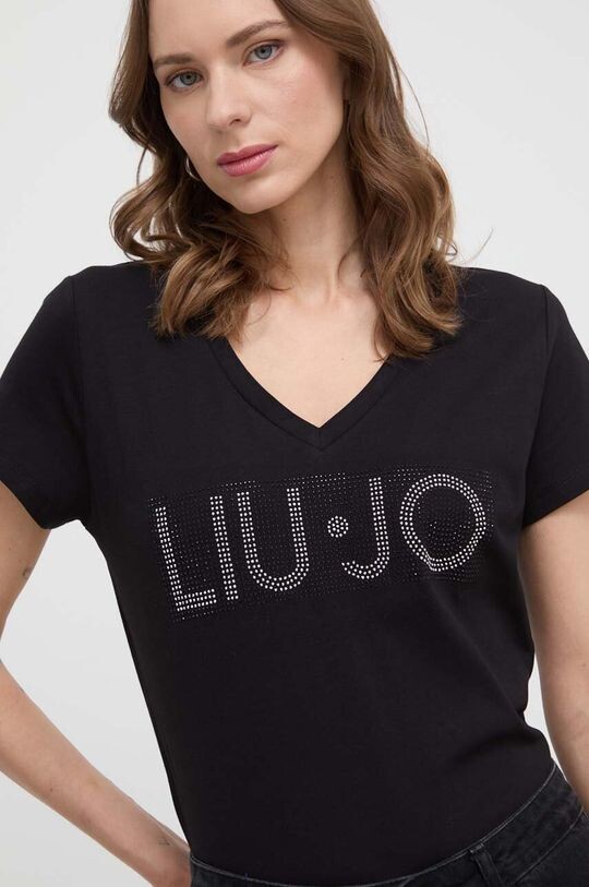 

Хлопковая футболка Liu Jo, черный