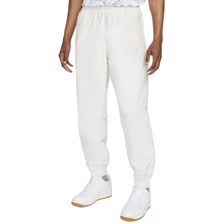 Спортивные брюки Men's Nike Solid Color Logo Printing Elastic Waistband Bundle Feet Sports Pants/Trousers/Joggers Autumn White DQ6572-030 — фото 4