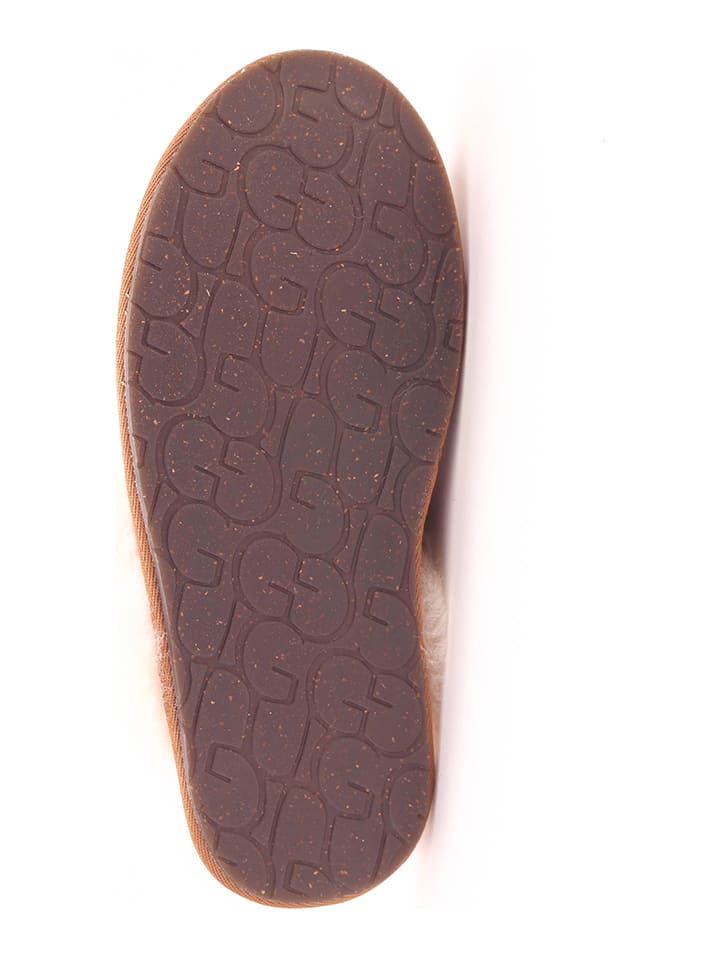 Сабо UGG Leder-Hausschuhe Scuffette II, светло-коричневый — фото 4