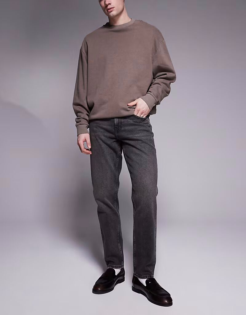 

Зауженные джинсы ASOS DESIGN в выбеленном серо-черном цвете