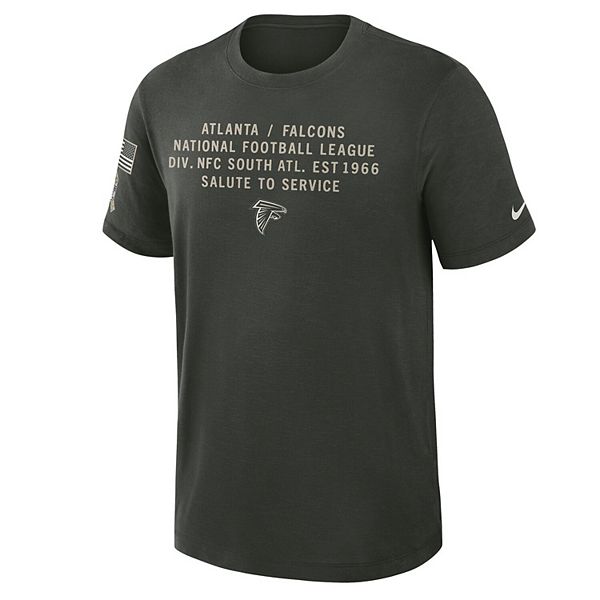 Мужская темно-зеленая футболка Atlanta Falcons 2025 Salute to Service Sideline Slub Dri-FIT Nike — фото 3