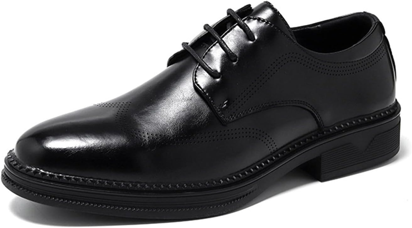 

Мужские классические туфли KYOESCAI с шнуровкой, деловые броги, дерби, модные свадебные и вечерние оксфорды, черный