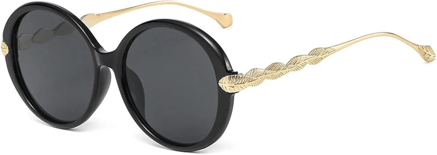 

Ретро-солнцезащитные очки в крупной металлической оправе, круглые, для женщин и мужчин, модные, роскошные, для активного отдыха и путешествий, с защитой от УФ-излучения UV400 TKKTLLT, Gold Gray