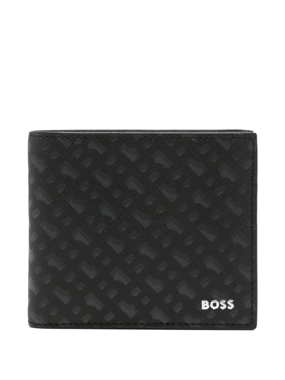 

Кошелек с монограммой Boss, черный