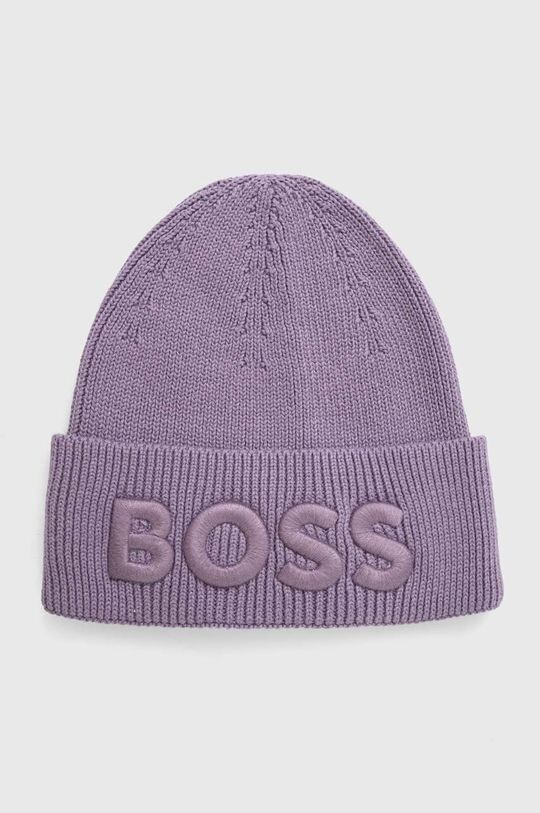 

Шапка из смесовой шерсти BOSS ORANGE Boss, фиолетовый