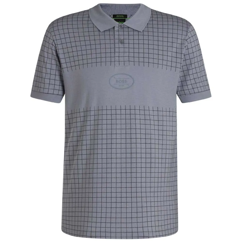 

Поло BOSS Check GL 10262424 01, серый
