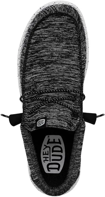 Лоферы HEYDUDE Wally Sport Knit, Black/White — фото 2