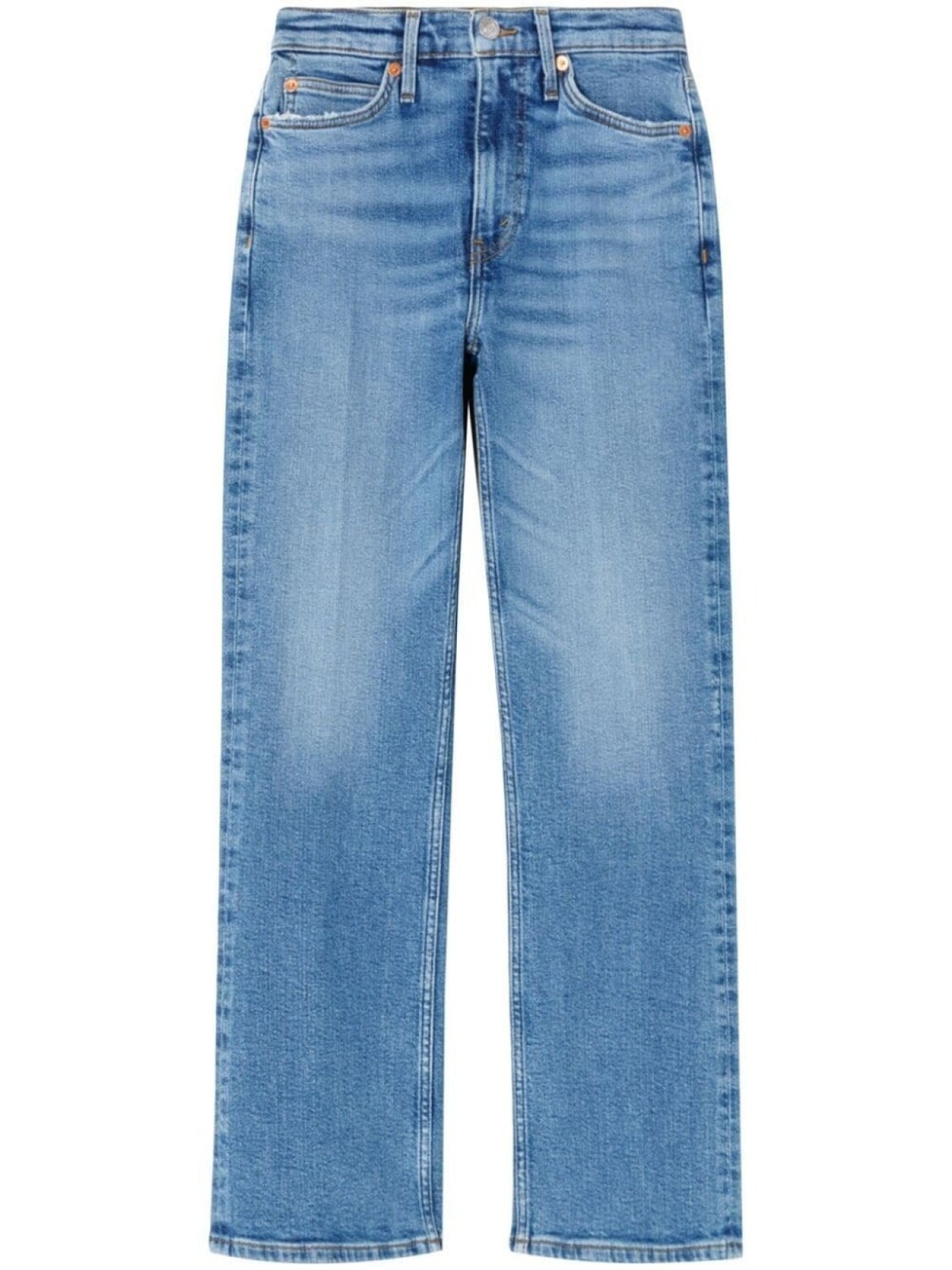 

Укороченные джинсы bootcut с завышенной талией RE/DONE, синий