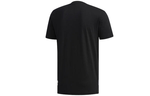 Футболка round neck logo short sleeve black Adidas, черный — фото 3