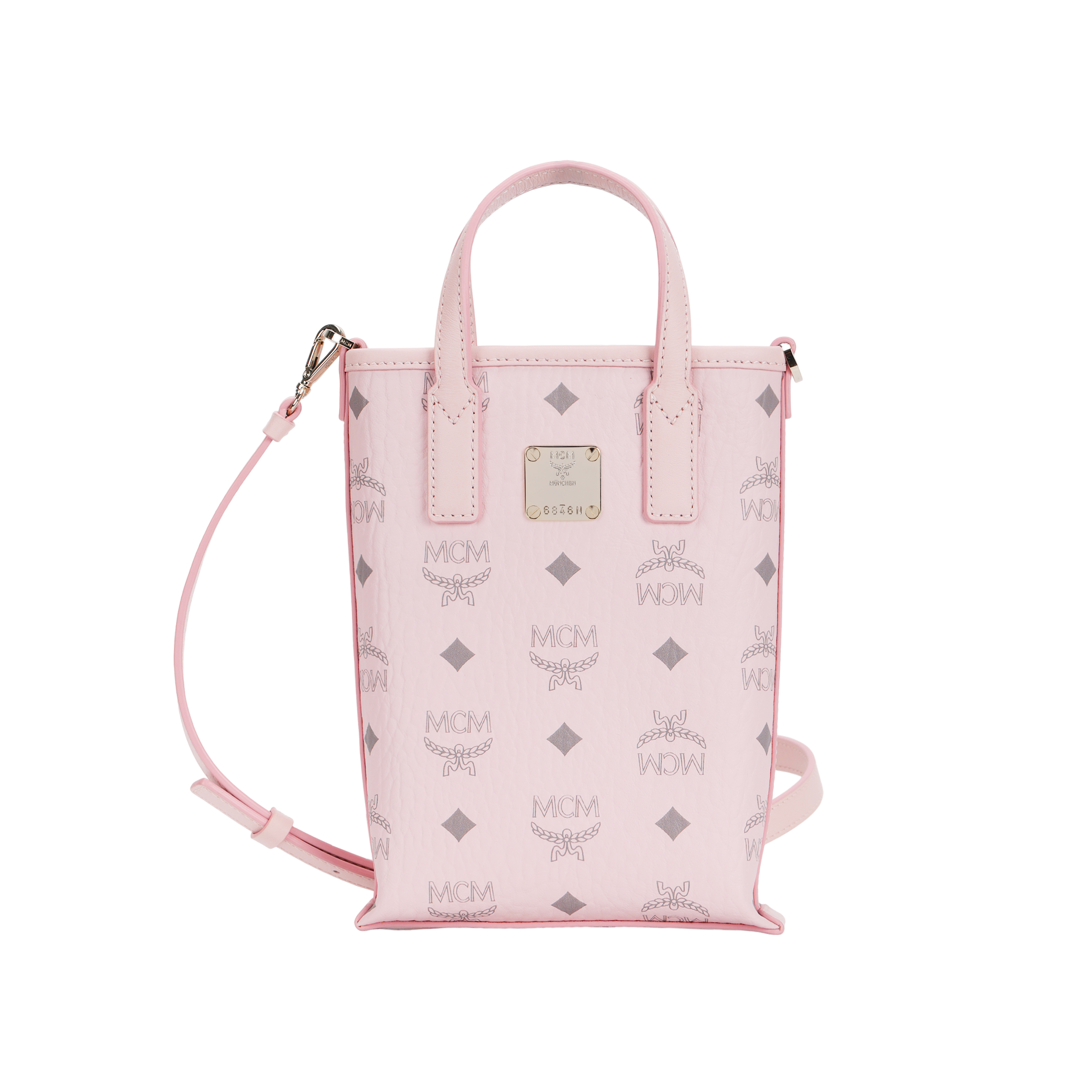 

MCM Сумка Aren Visetos Leather French Fries, мини-сумка через плечо, женская, розовая