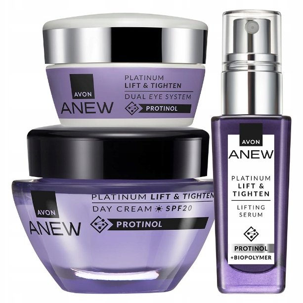 

Набор AVON Anew Platinum сыворотка + дневной крем + двойная программа для глаз