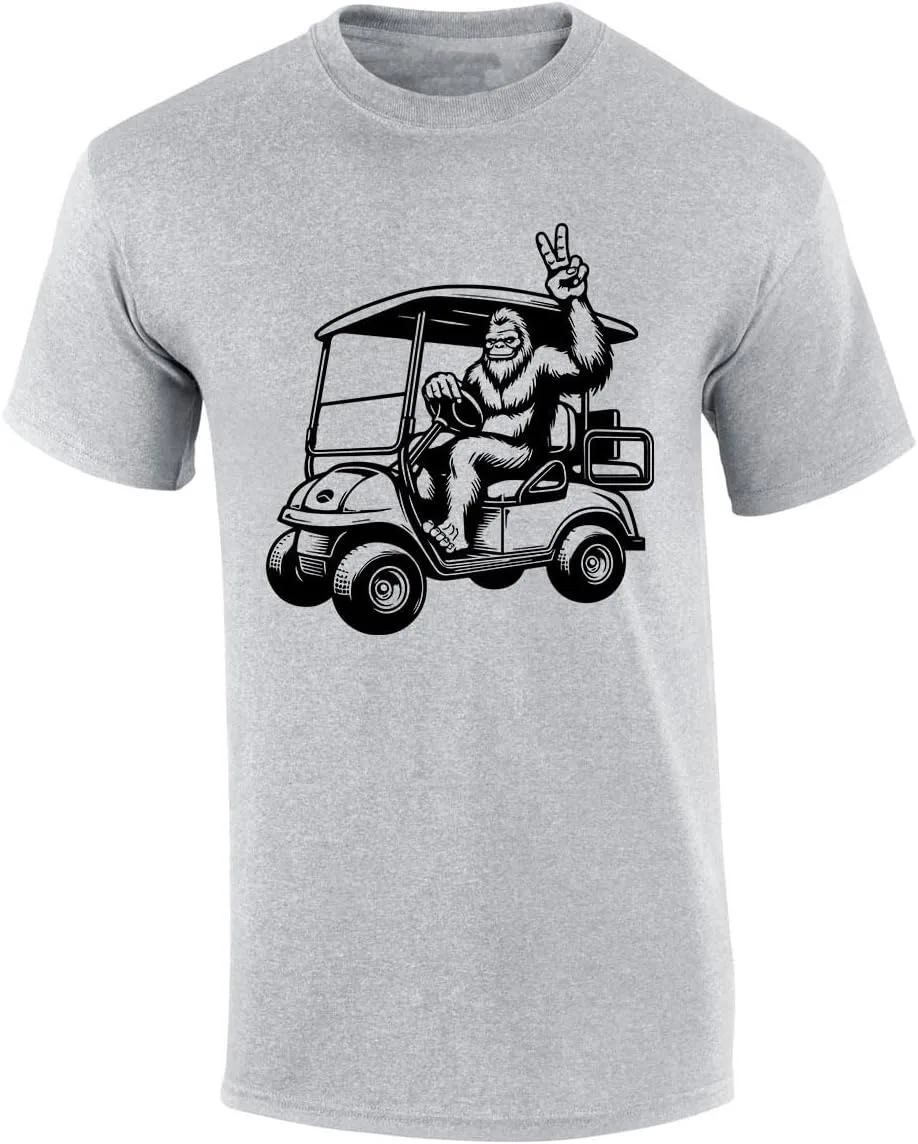 

Мужская футболка для гольфа с принтом Bigfoot и знаком мира Trenz Shirt Company