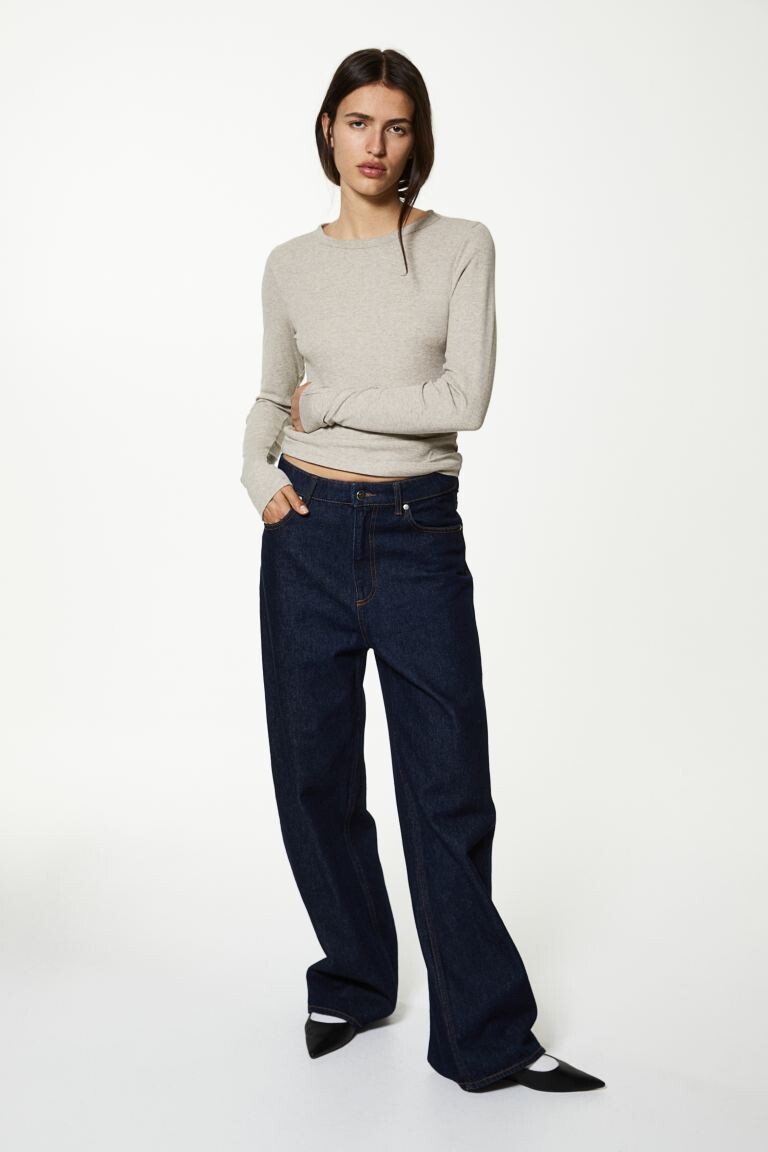 

Рубашка в рубчик из модальной смеси H&M