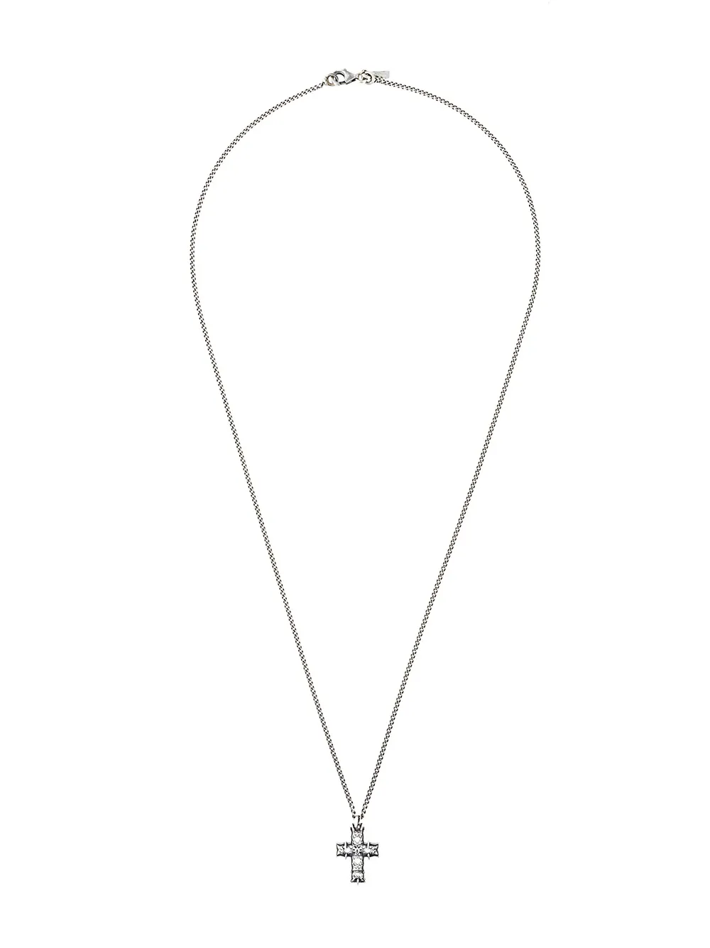 

Колье с подвеской в виде креста Emanuele Bicocchi, металлик