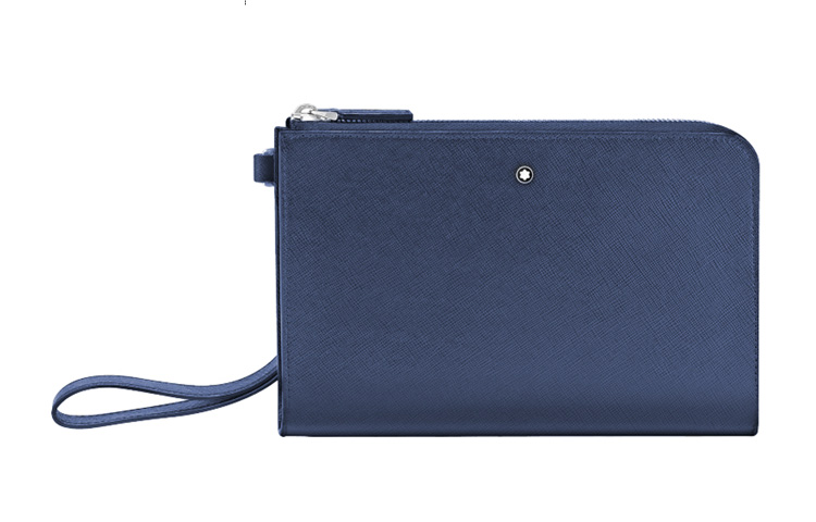 

Кожаный клатч малый мужской синий MONTBLANC