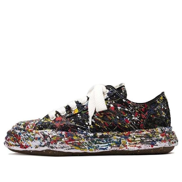 

Кроссовки Maison MIHARA YASUHIRO Peterson23 OG Sole Canvas Low 'Sputtering Paint Black White', черный