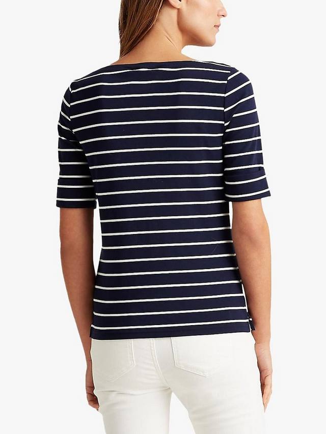 Топ с вырезом лодочкой от джуди Ralph Lauren, цвет Lauren Navy/White — фото 2
