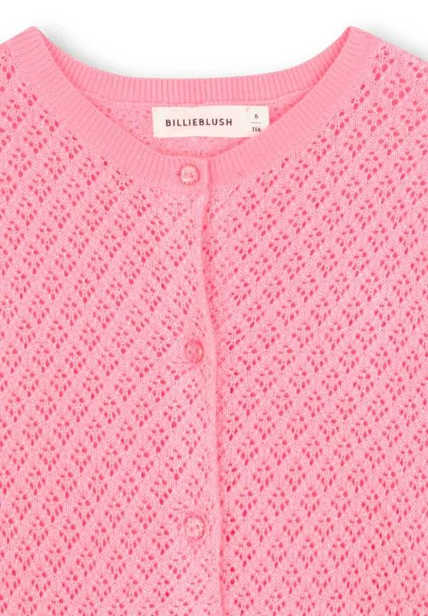 Ажурный кардиган с узором «гебрейд» Billieblush, Rose Fluo — фото 3