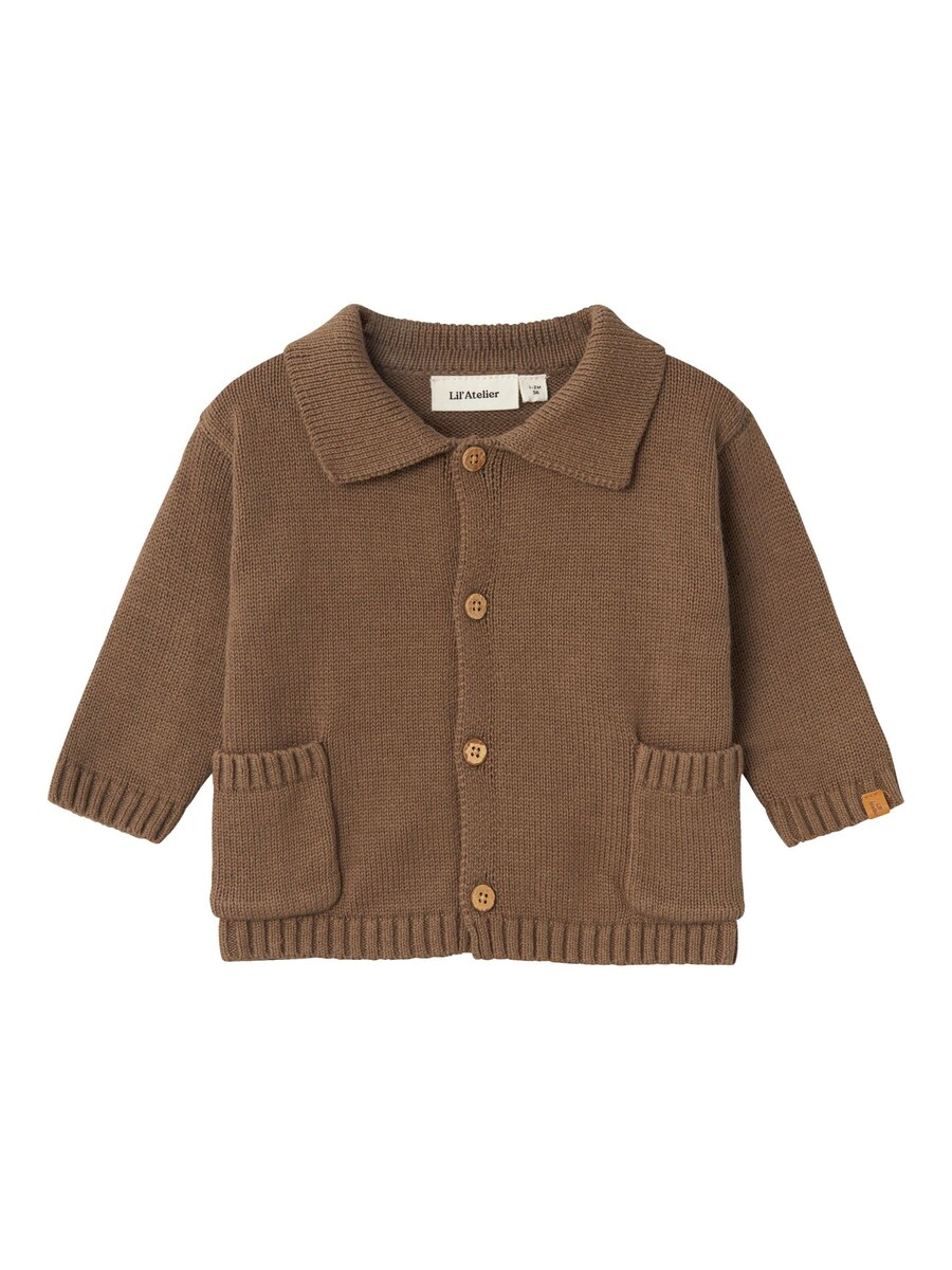 

Вязаный кардиган Lil'Atelier Knit Cardigan, коричневый