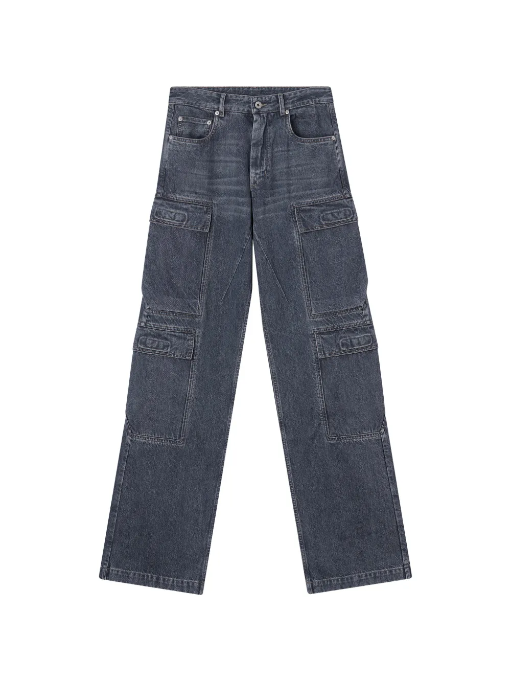 

Джинсы карго с эффектом потертости Rick Owens Drkshdw, серый