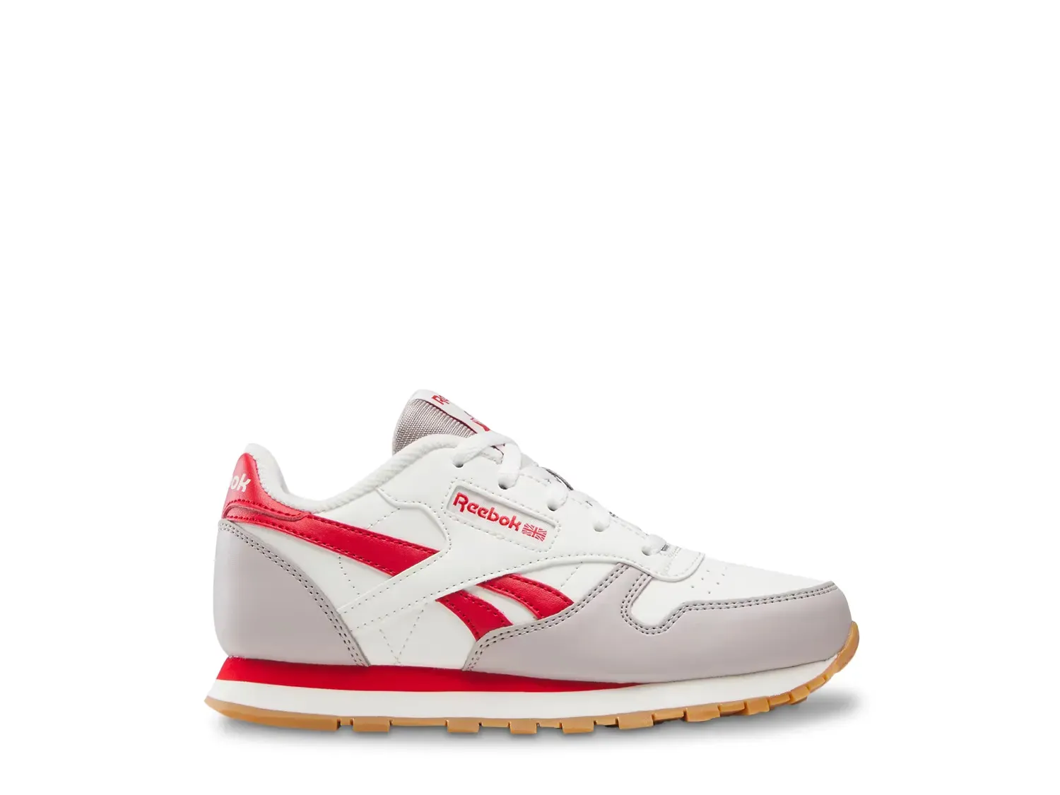 

Классические кожаные кроссовки - детские Reebok, Grey/White/Red