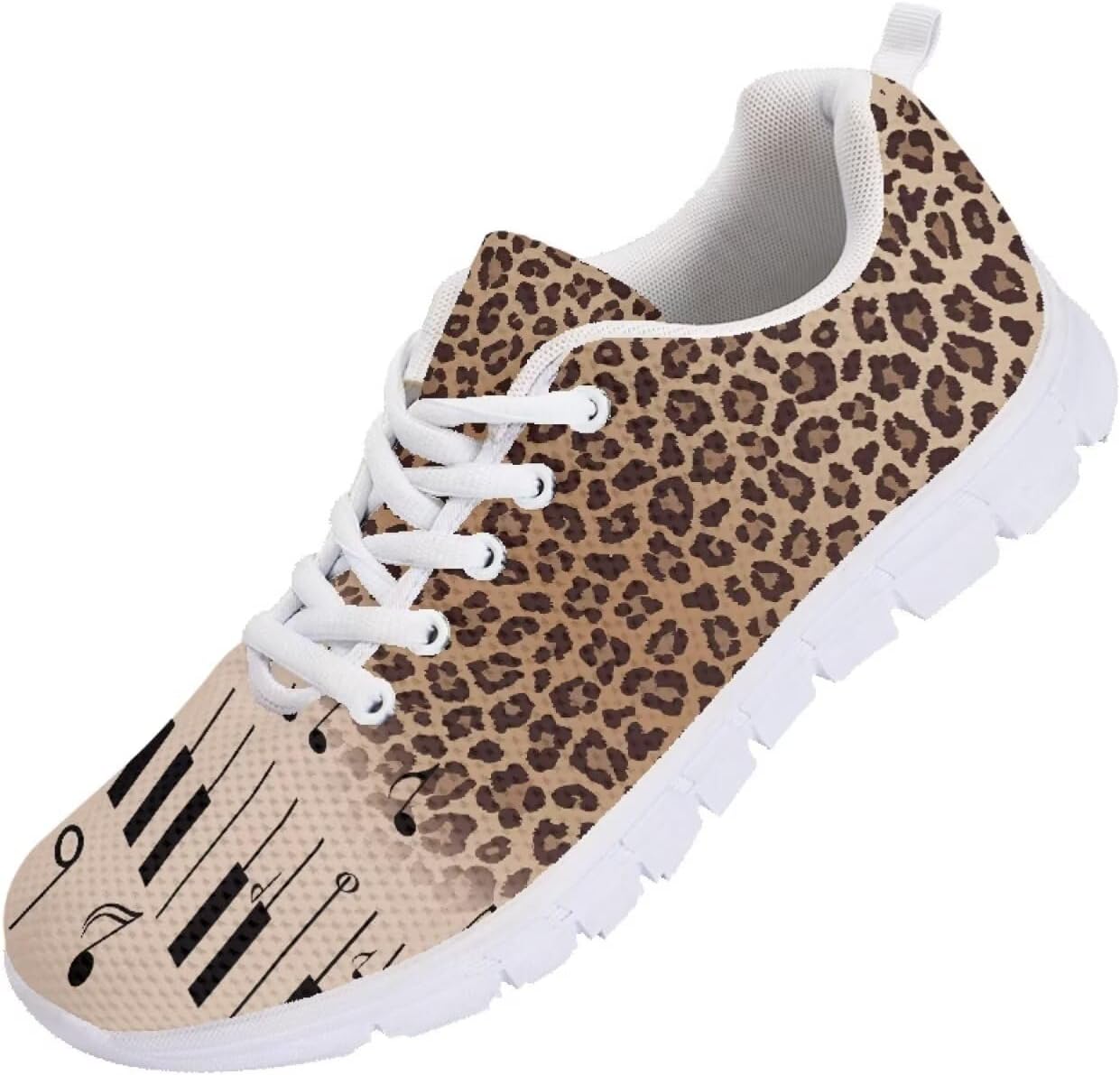 

Мужские кроссовки Funnydude Cool Print для бега и тренировок, спортивные сникерсы, легкие, дышащие, с сеткой, Leopard Music