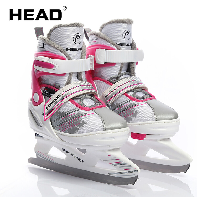 

HEAD Регулируемые коньки для начинающих, теплые лезвия для фигурного катания, роликовые коньки для льда с расширяемой конструкцией, H7 Pink Figure Skates, размер S 26-31