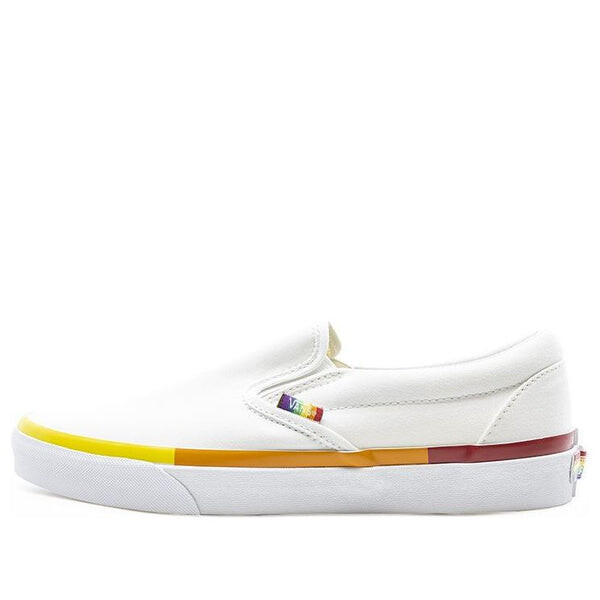 

Кроссовки classic slip-on white/yellow Vans, белый