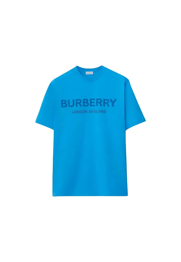 Футболка мужская Burberry с коротким рукавом, хлопок, лазурный