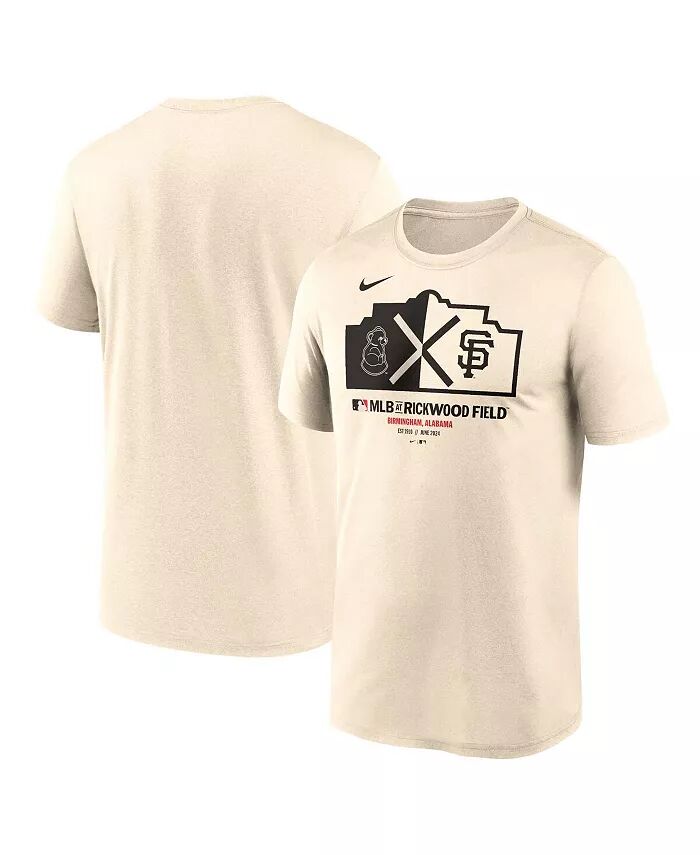 

Мужская кремовая футболка San Francisco Giants 2024 Rickwood Classic Legend Nike