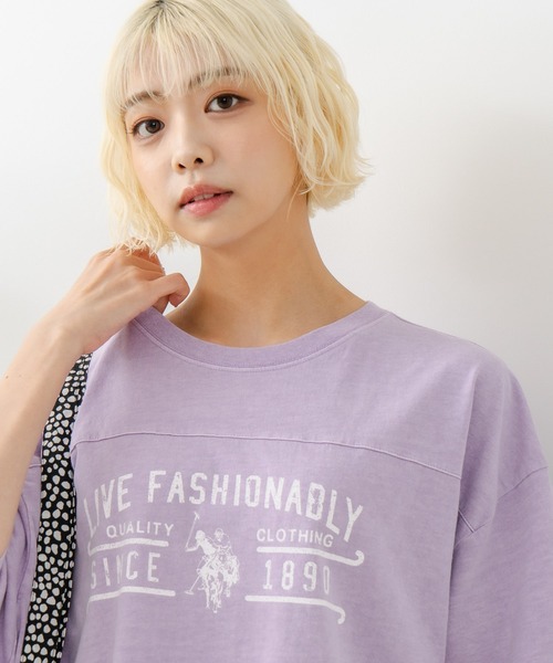 

Футболка с пигментным принтом U.S. POLO ASSN., фиолетовый