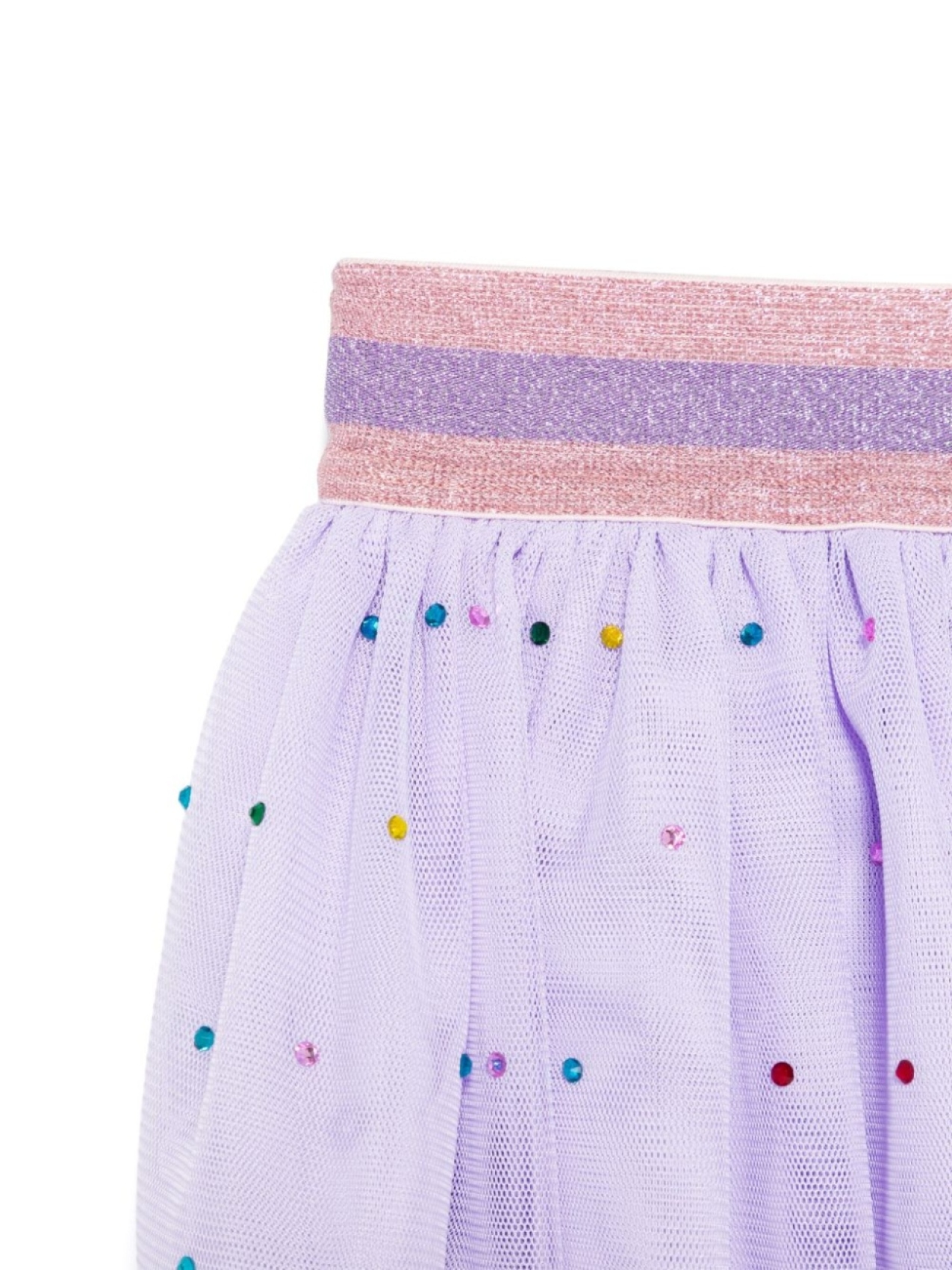 Stella McCartney Kids пышная юбка со стразами, фиолетовый — фото 3