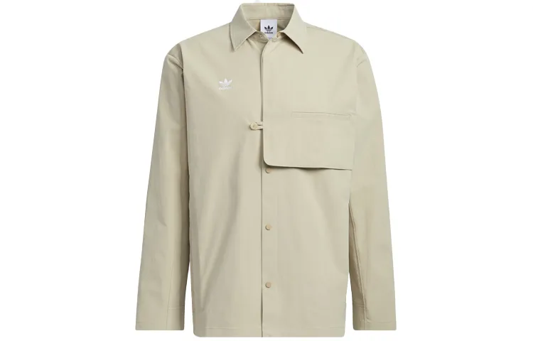 Спортивная рубашка с длинным рукавом и пуговицами CNY Limited Savanna Adidas Originals, Grassland Brown