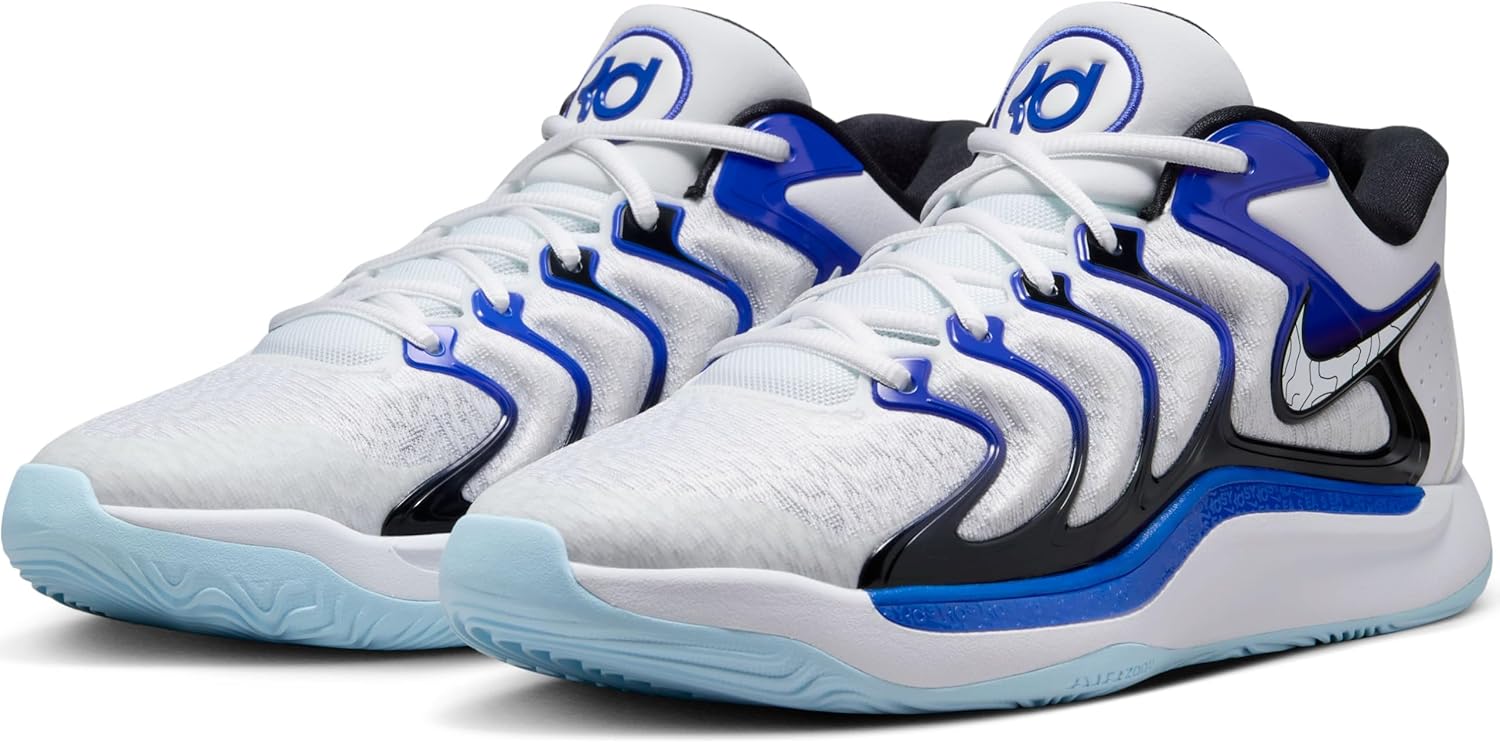 Мужские баскетбольные кроссовки Nike KD 17, белый/черный — фото 2