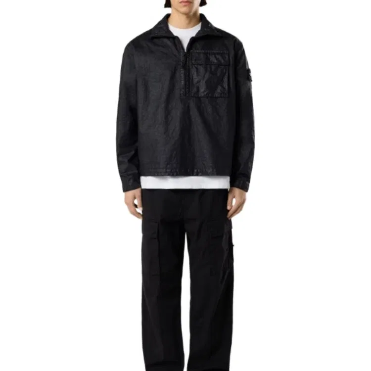 Утепленная рубашка Comfort-Fit STONE ISLAND, Black — фото 4