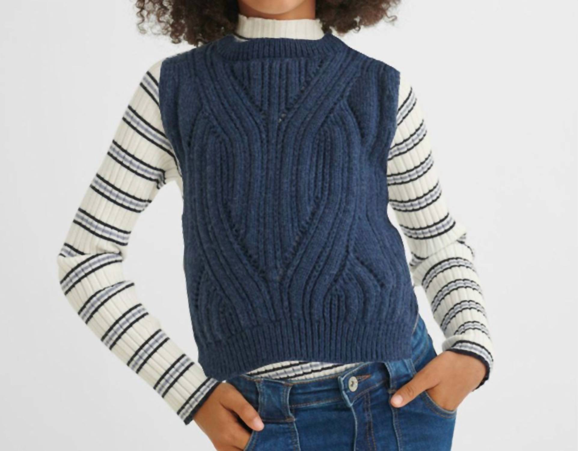 

Жилет-свитер джинсово-синего цвета Mayoral, Denim Blue