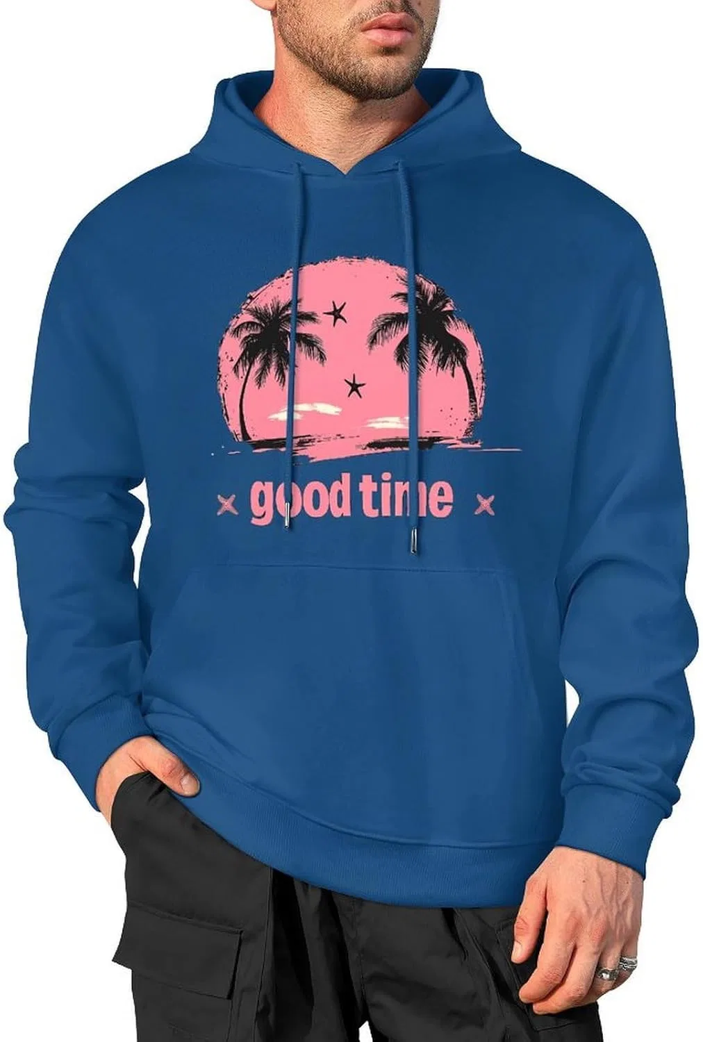 Мужские хлопковые толстовки с капюшоном Summer Good Time Fashion Hoodies с карманом