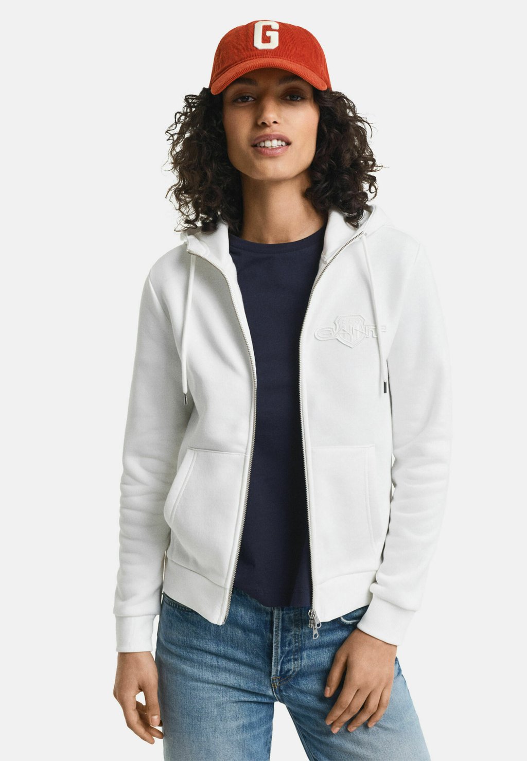 

Толстовка на молнии TONAL SHIELD GANT, кремовый