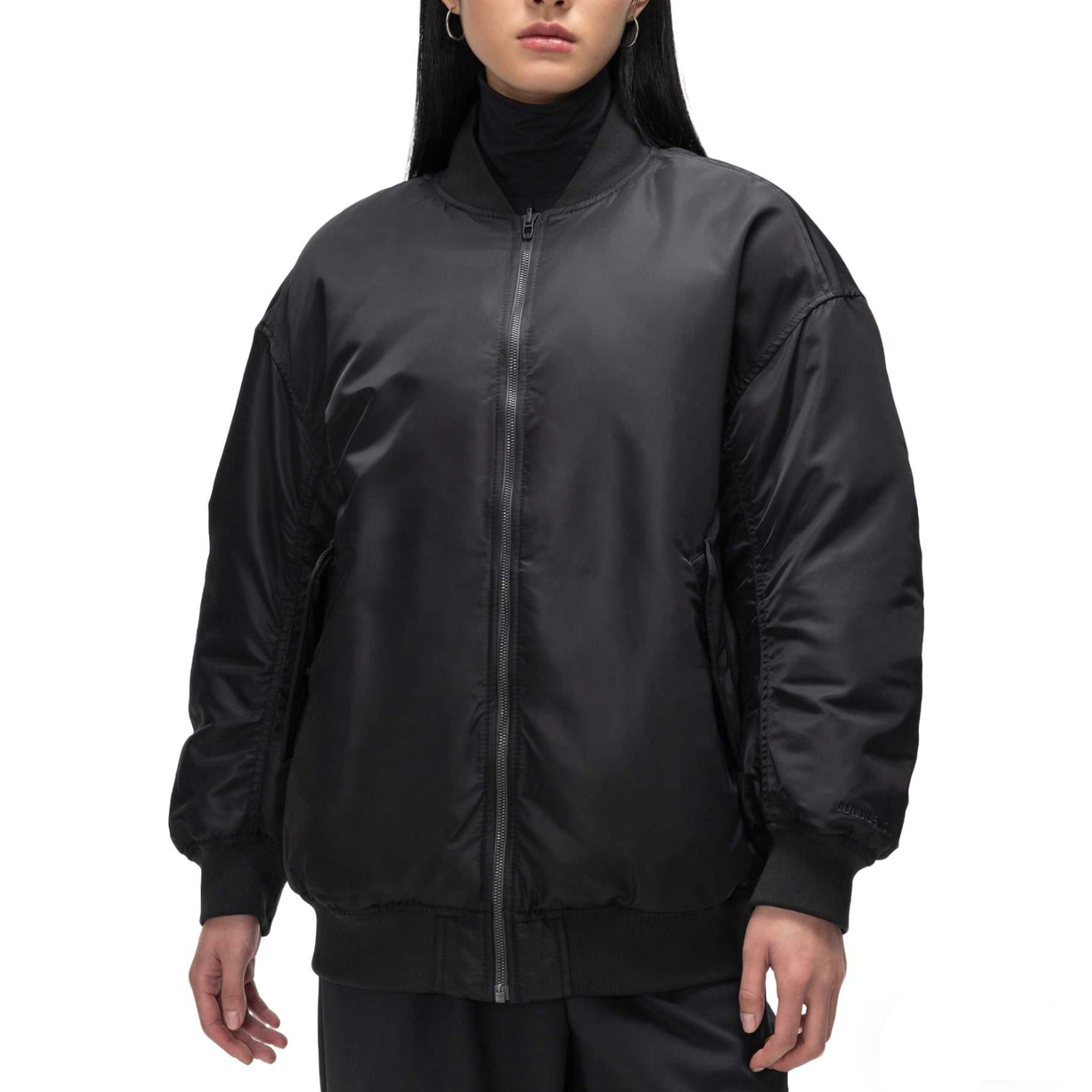 

Куртка женская с бейсбольным воротником, умеренный пилот Lululemon, черный/blk