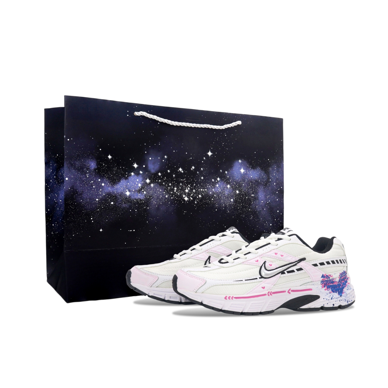 

Nike Инициатор Беговые кроссовки Унисекс Низкие Белый/Розовый/Синий, цвет White/Pink/Blue