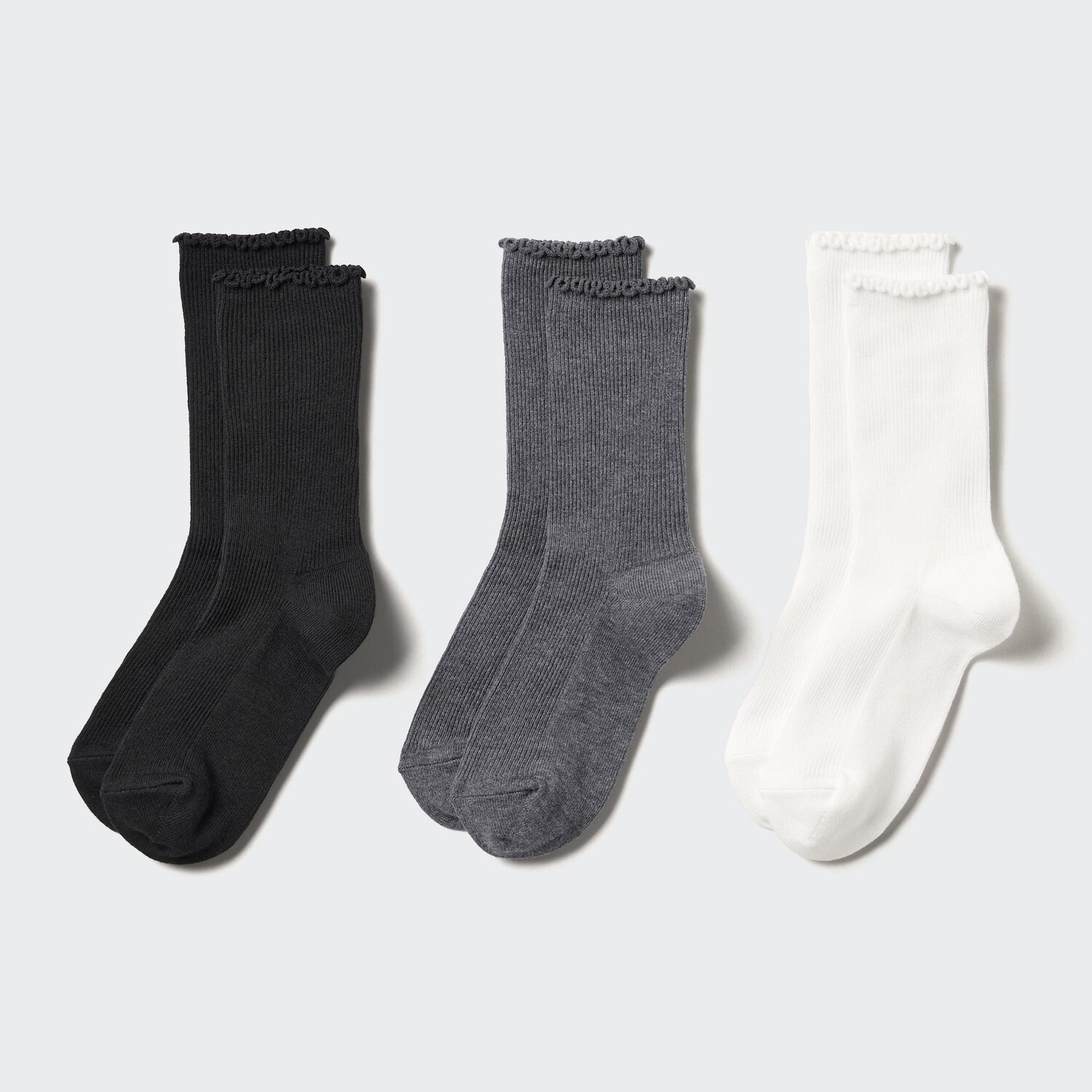 

Набор носков UNIQLO, 3 пары, черный
