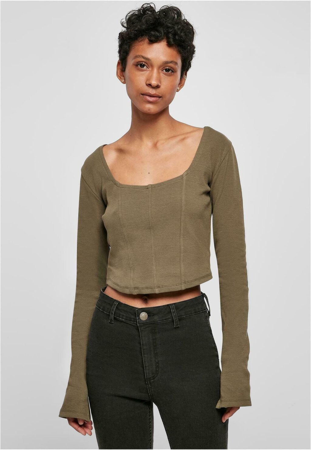 

Рубашка с длинным рукавом Urban Classics, цвет olive