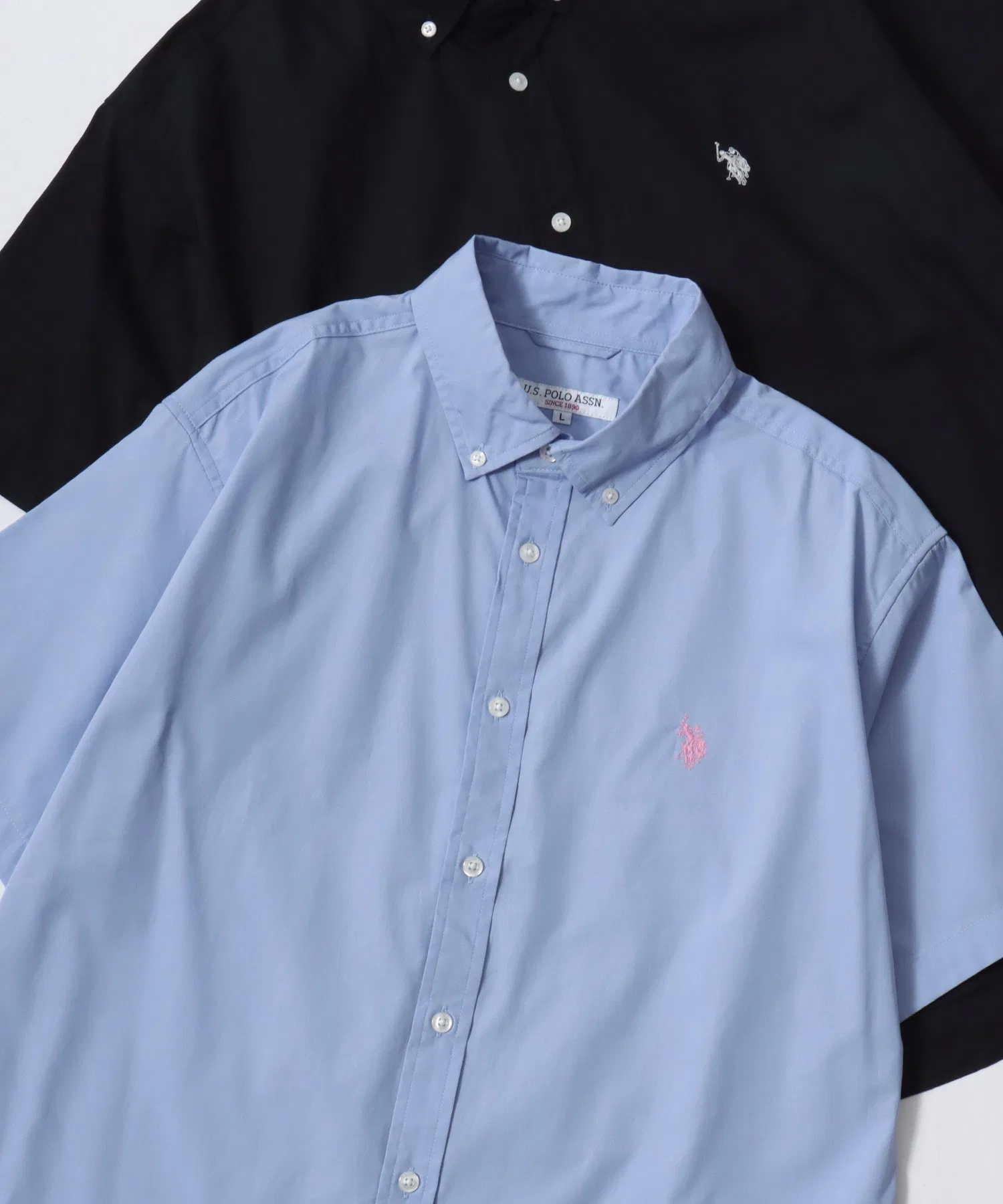 Унисекс рубашка U.S. POLO ASSN. Broad Denim, светло-голубая