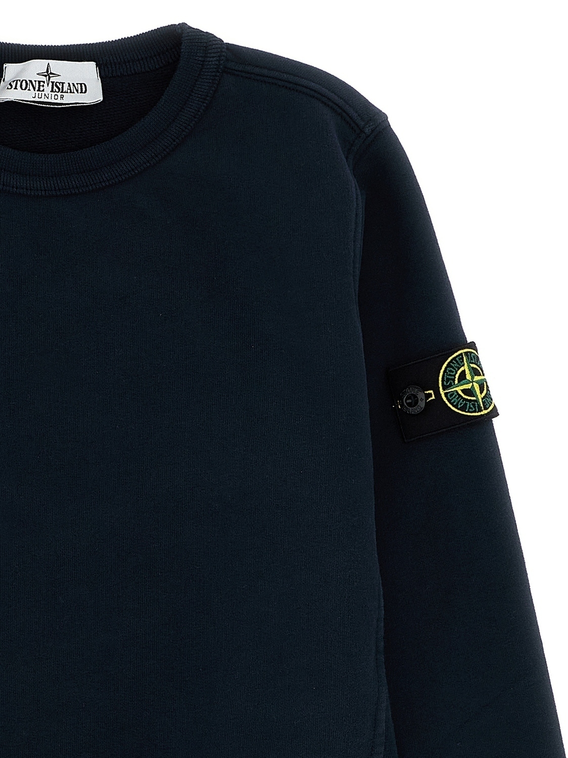 Свитшот с нашивкой-логотипом Stone Island Junior, синий — фото 3