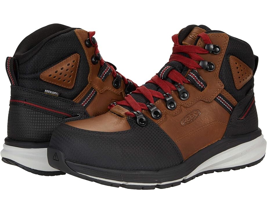 

Ботинки KEEN Utility Red Hook Mid Waterproof, цвет Tobacco/Black